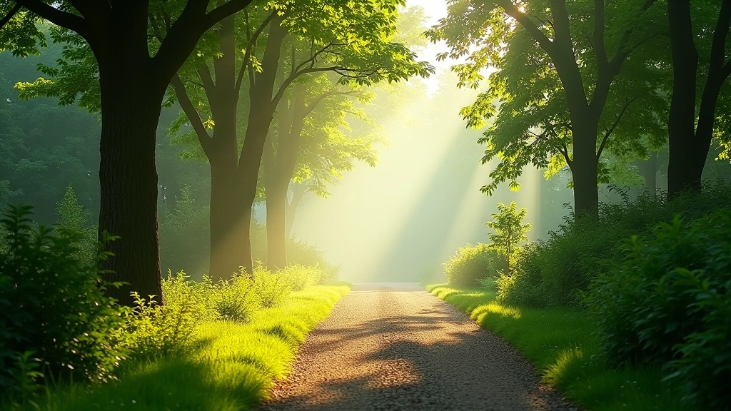 Serene path through nature